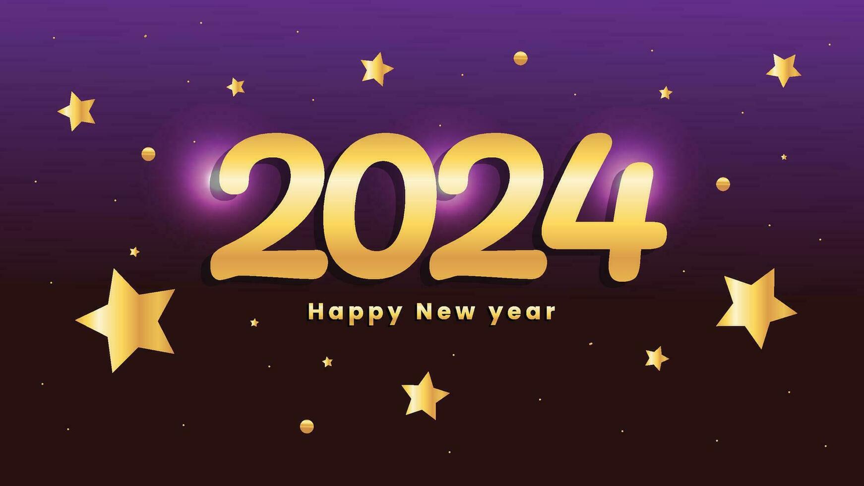 Happy New Year 2024 Background Design Template vector