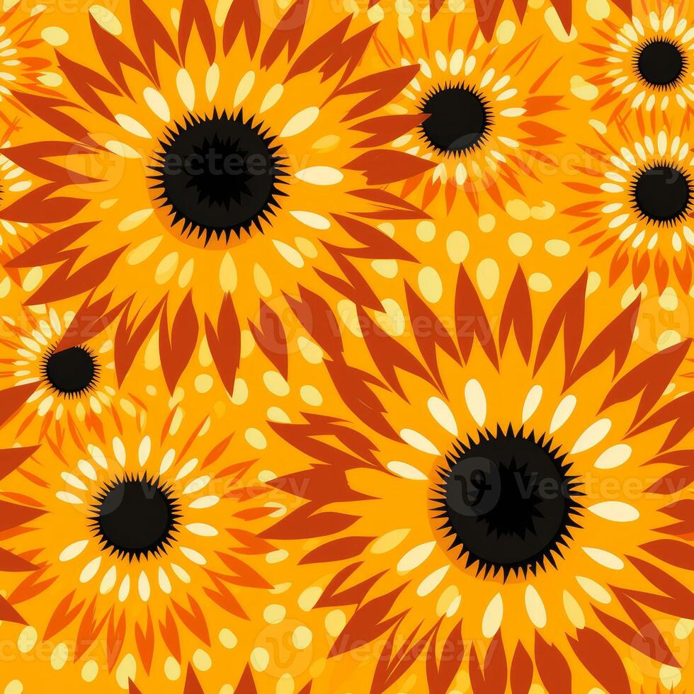 Sun big seamless pattern. Generate Ai photo