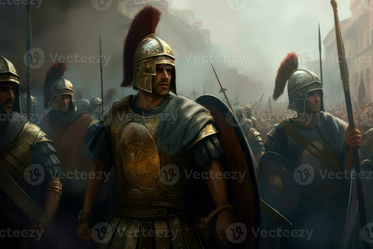 Ancient rome army. Generate Ai photo