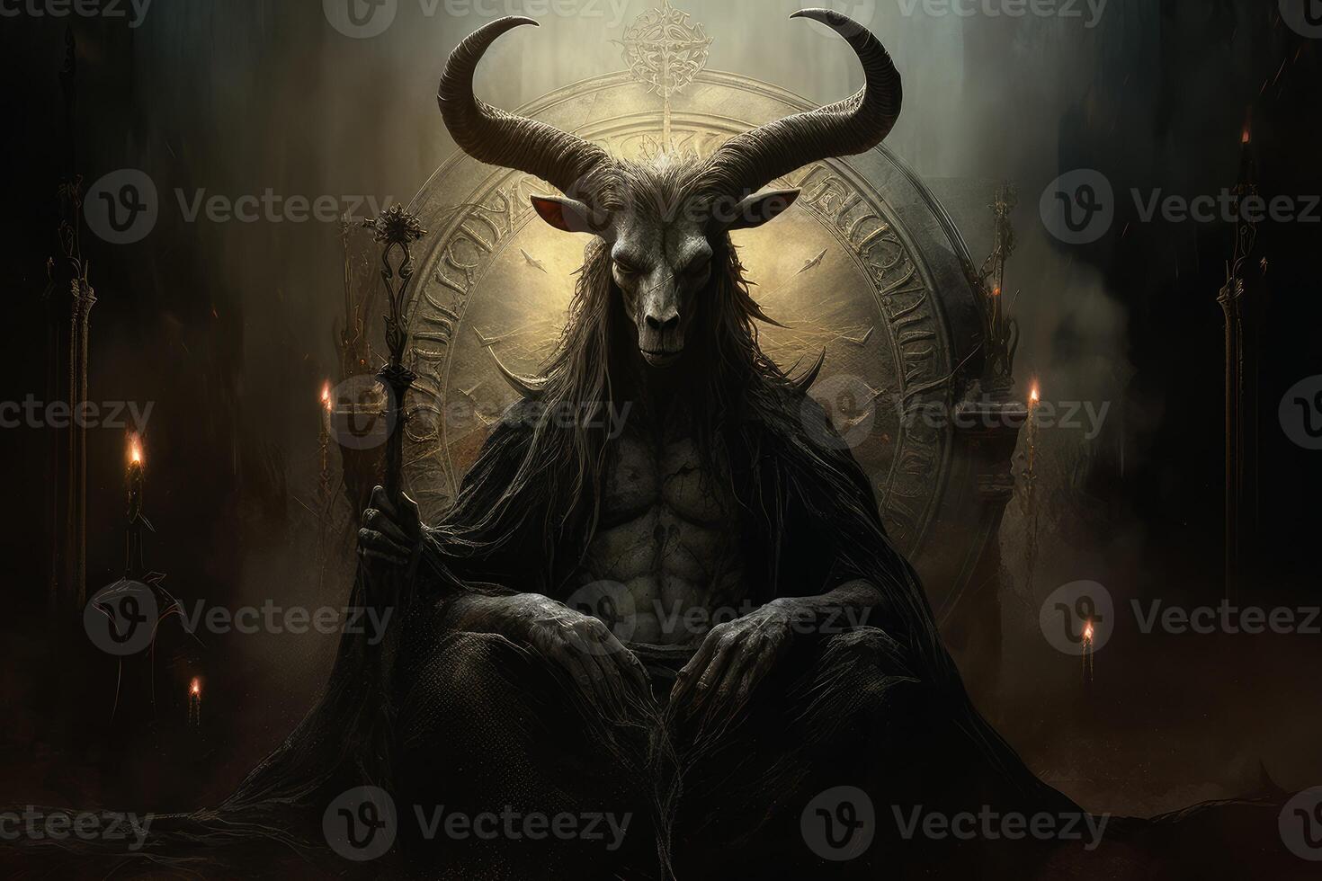 Baphomet devil. Generate Ai photo