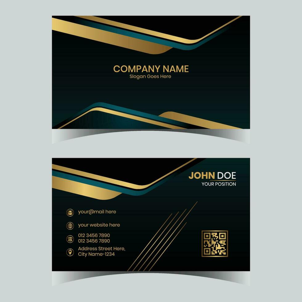 Business card design template, Clean professional business card template, business card template. vector