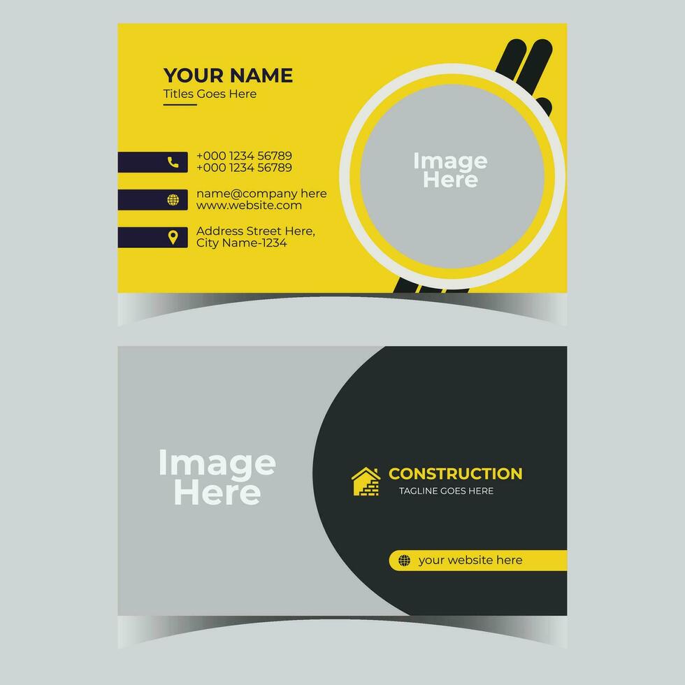 Business card design template, Clean professional business card template, business card template. vector