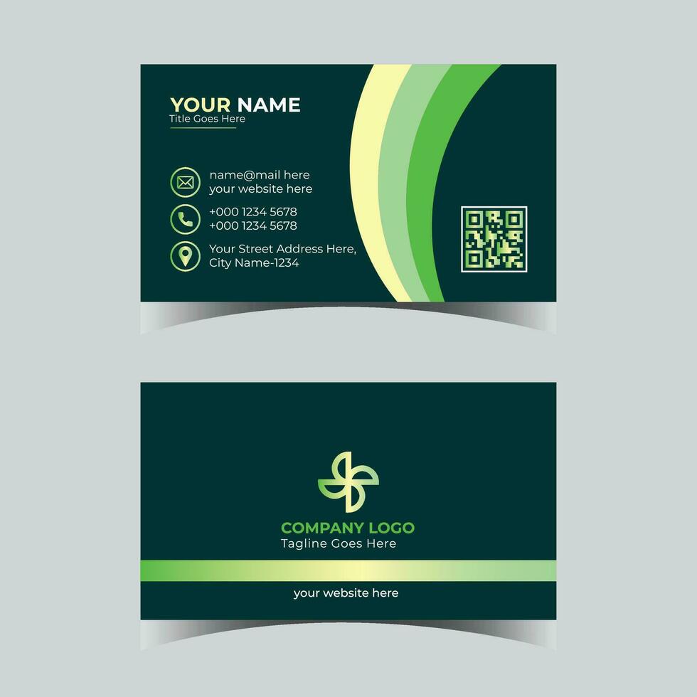 Business card design template, Clean professional business card template, business card template. vector