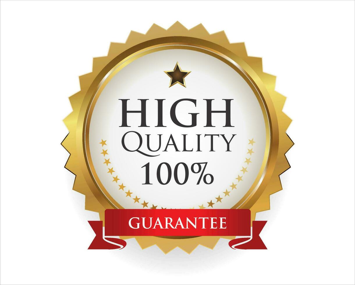 Premium quality golden design badge vector collection