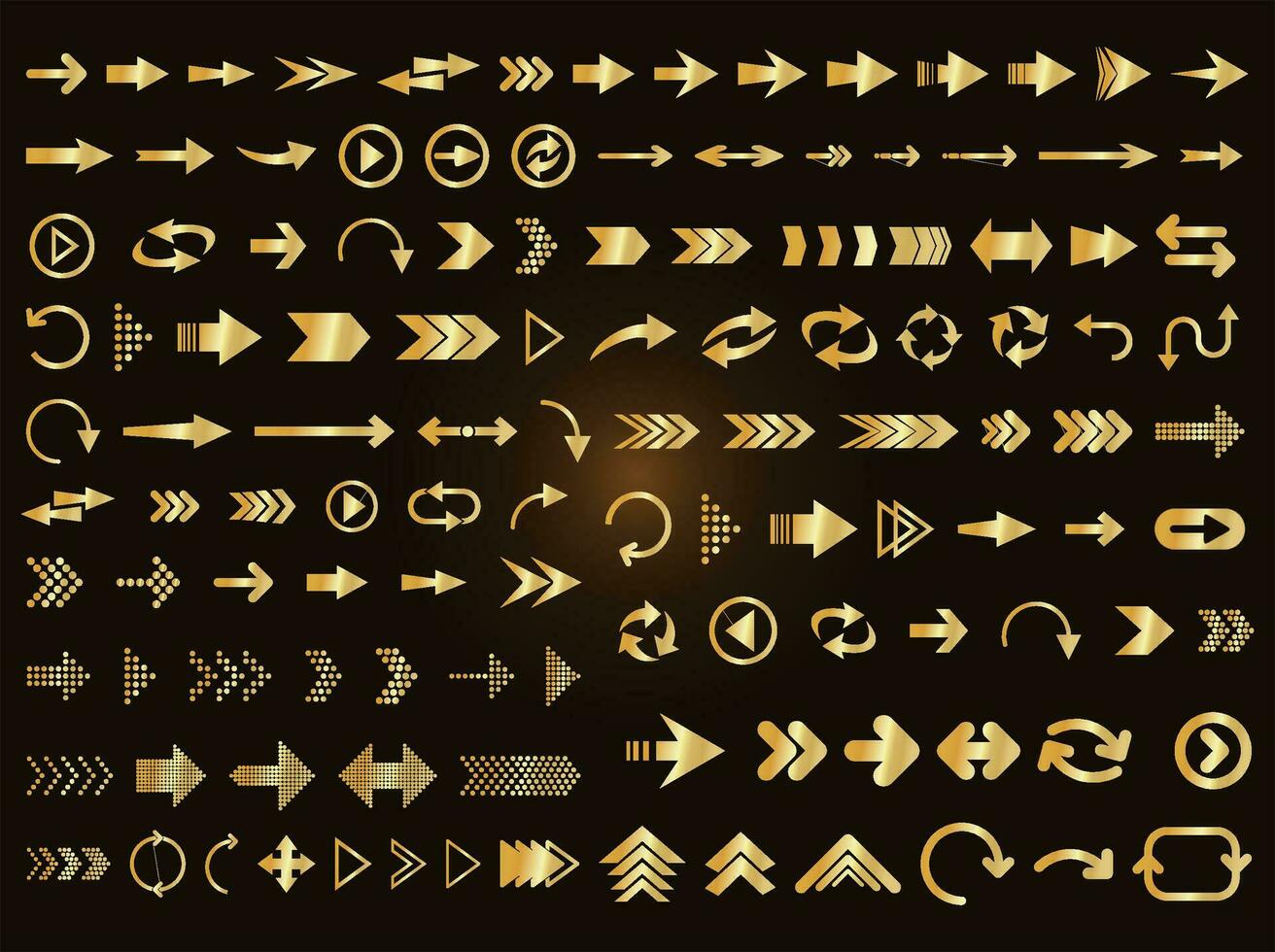 Big collection of different  arrows icons vector illustration