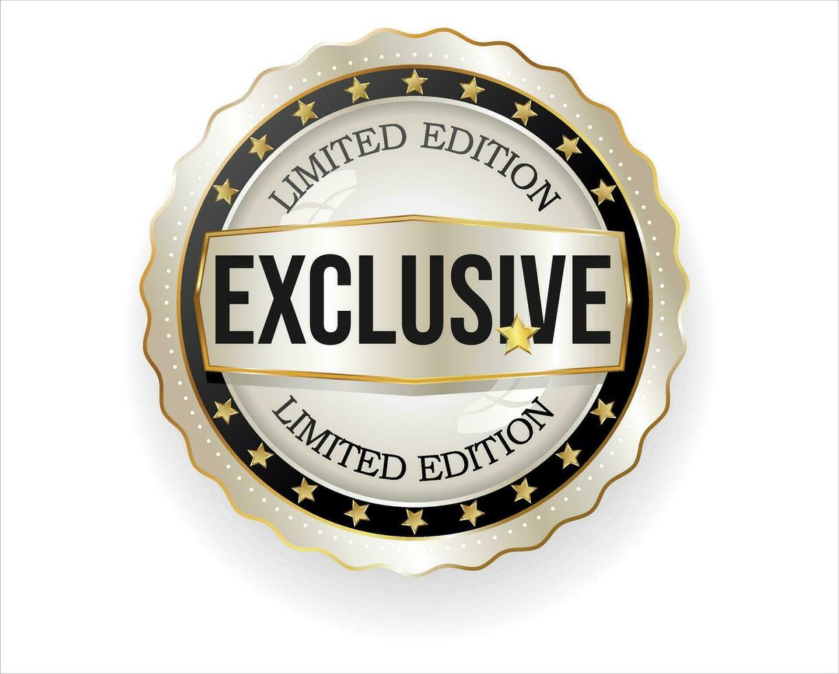 Premium quality golden design badge vector collection