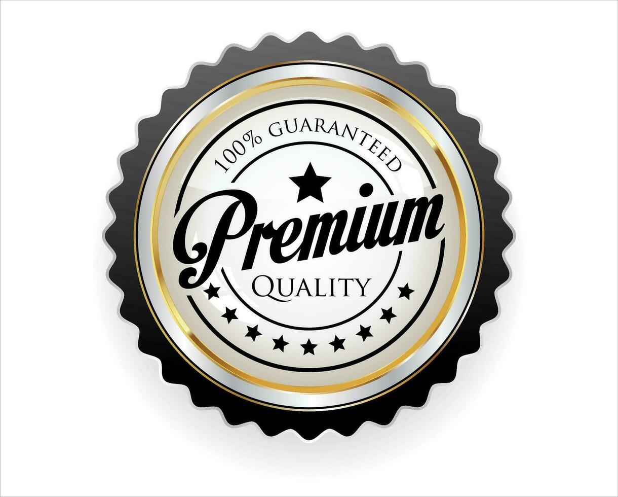 Premium quality golden design badge vector collection