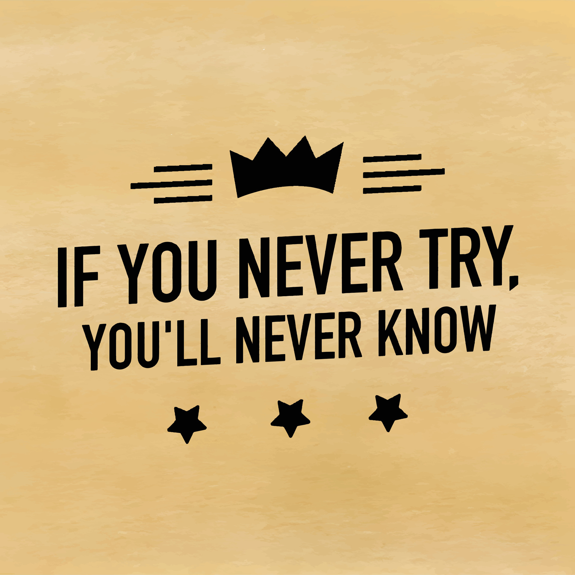 if you never try, you'll never know. Motivational quote 27158863 Vector ...