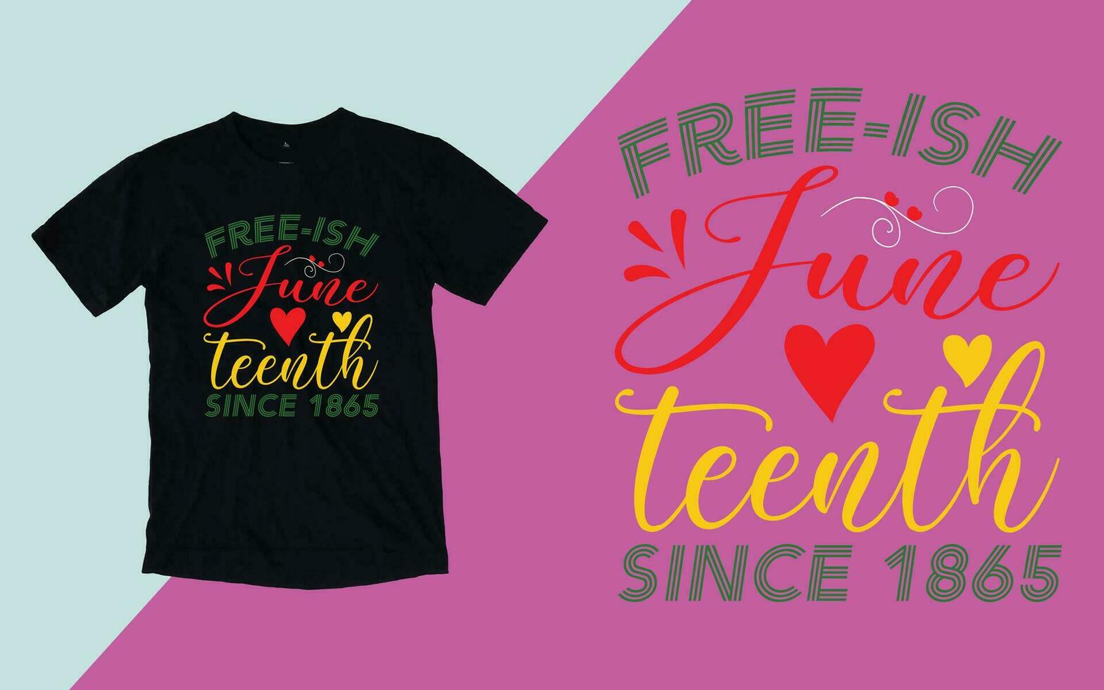 Juneteenth 1865, Free-ish Juneteenth since 1865, Juneteenth day t shirt vector