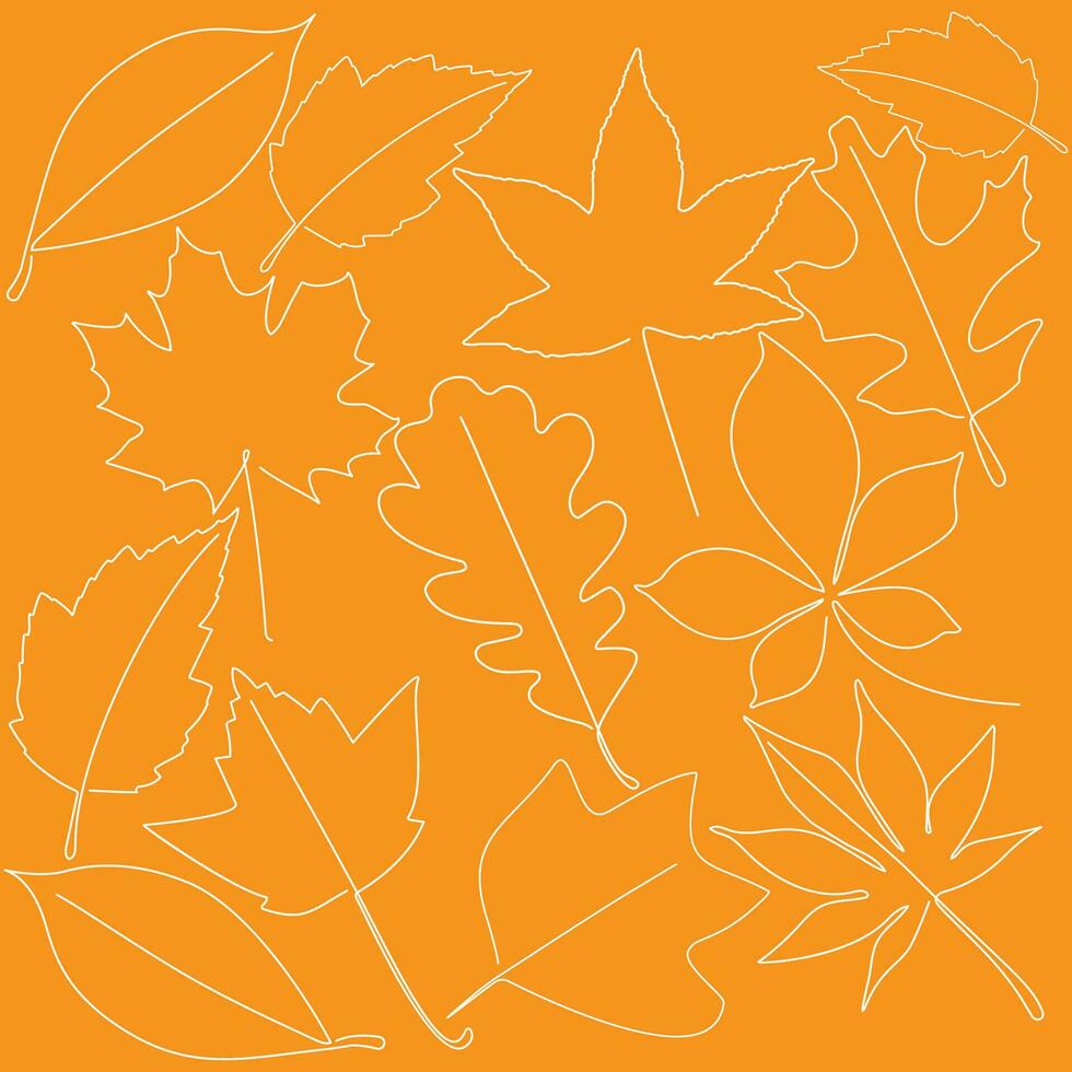 Seamless autumn leafs on light background. Vector EPS10.