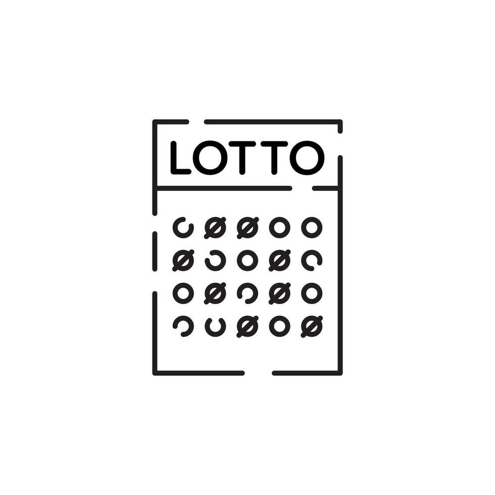 Lottery bingo cage line icon concept. Lottery bingo cage flat vector symbol, sign, outline illustration.