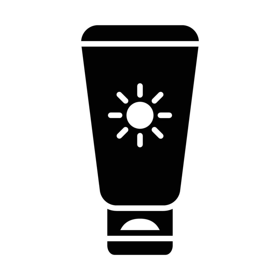 Sun Cream Vector Glyph Icon For Personal And Commercial Use.