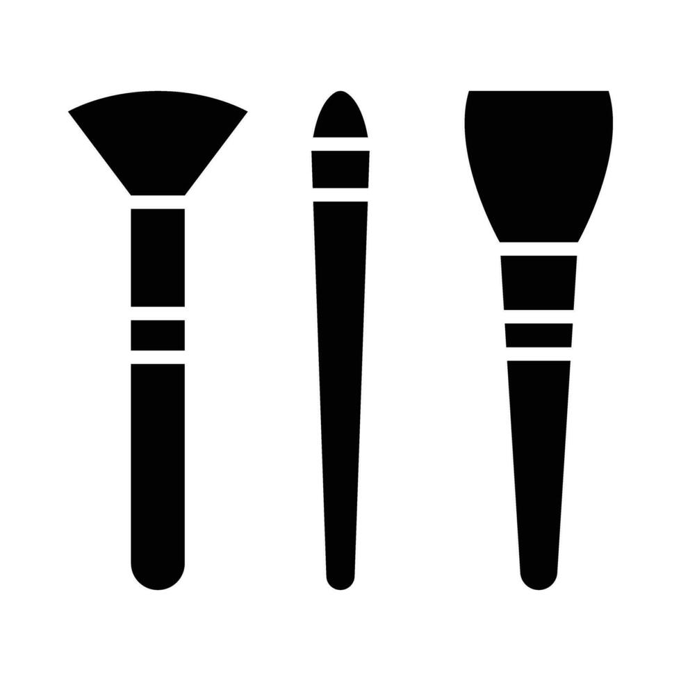 Makeup Brushes Vector Glyph Icon For Personal And Commercial Use.