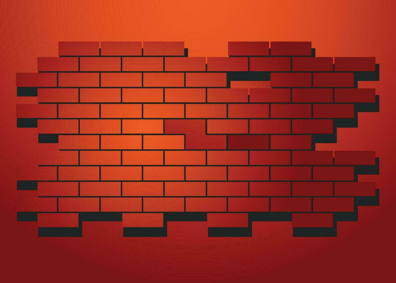 vector design, illustration of visible brick background with empty area