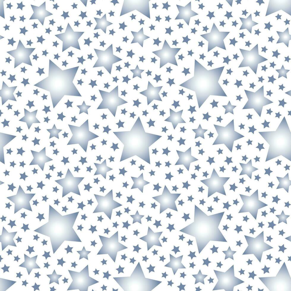 Seamless vector pattern with white stars on white background