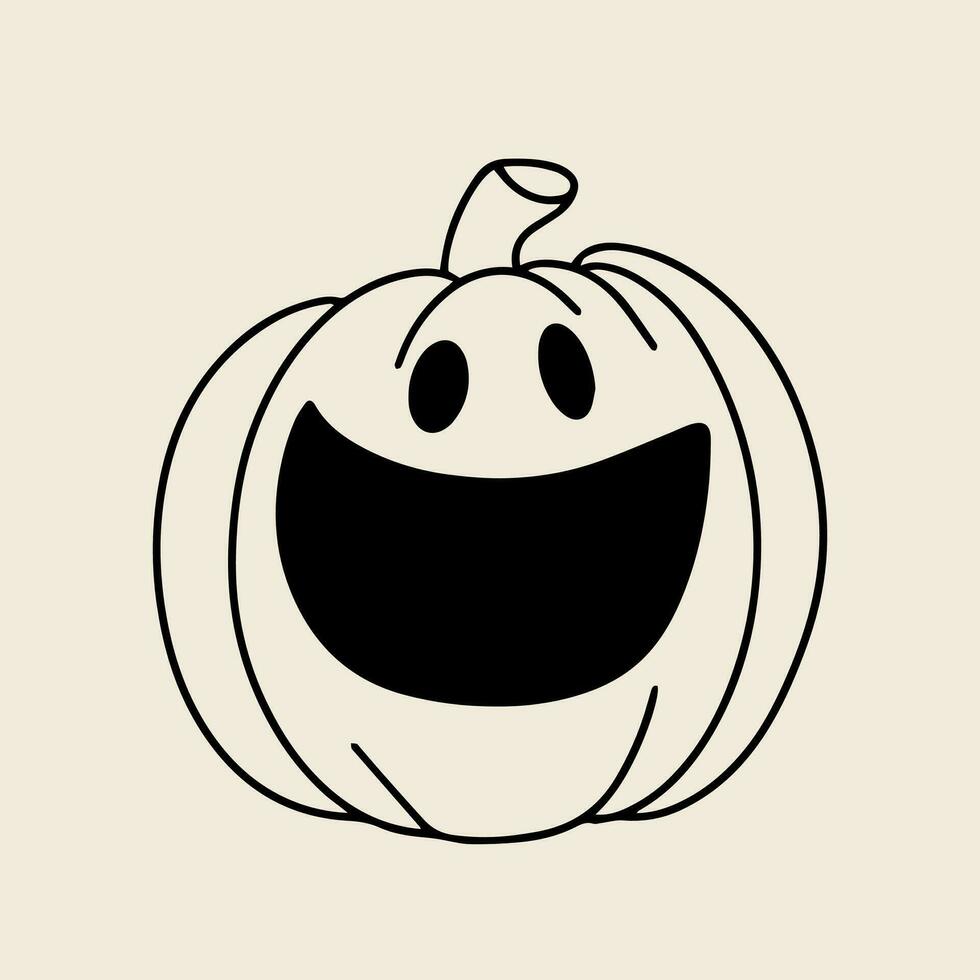 Jack o linterna en garabatear estilo. mano dibujado alas de ángel para logo. alas icono contorno vector ilustración.