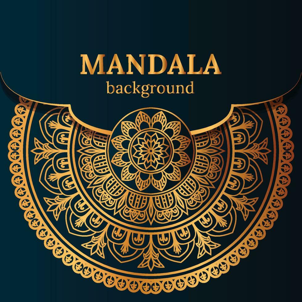 Luxxury ornamental mandala design background template vector