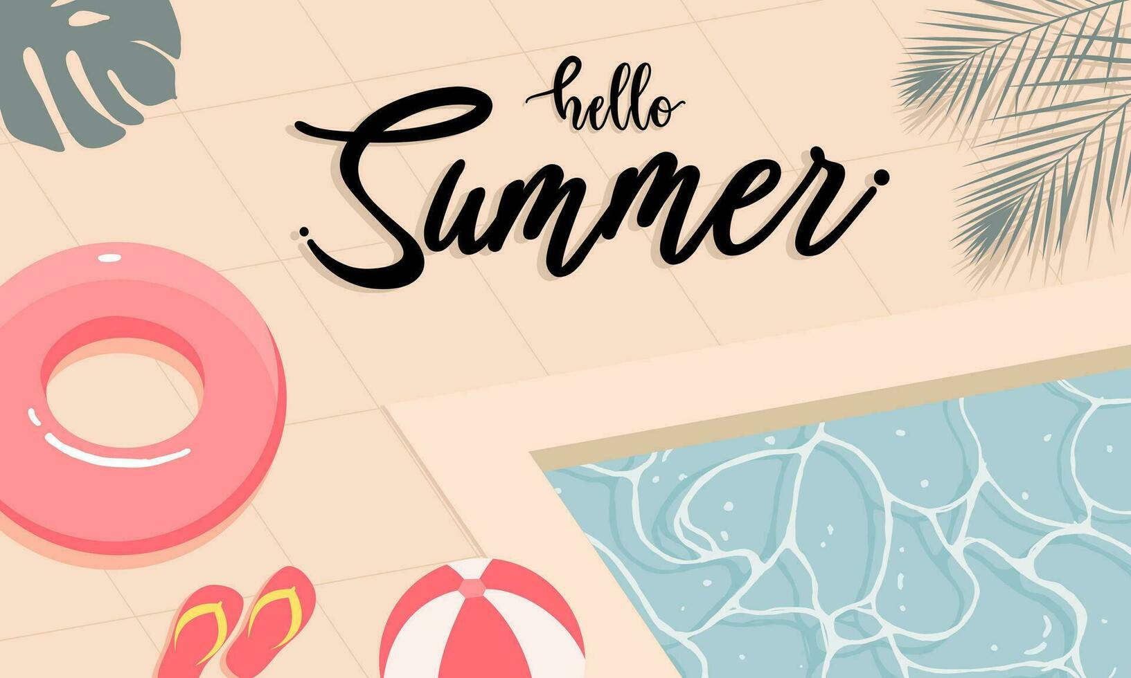 fresh beautiful water summer banner design background pattern. horizontal poster, greeting card, header for website. vector