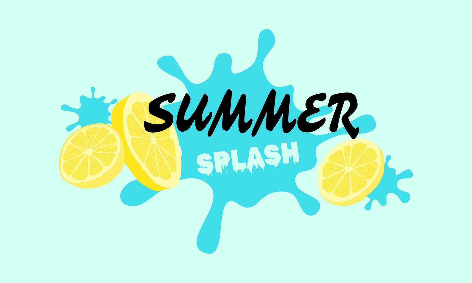 Fresh beautiful summer splash banner design background pattern. horizontal poster, greeting card, header for website. vector