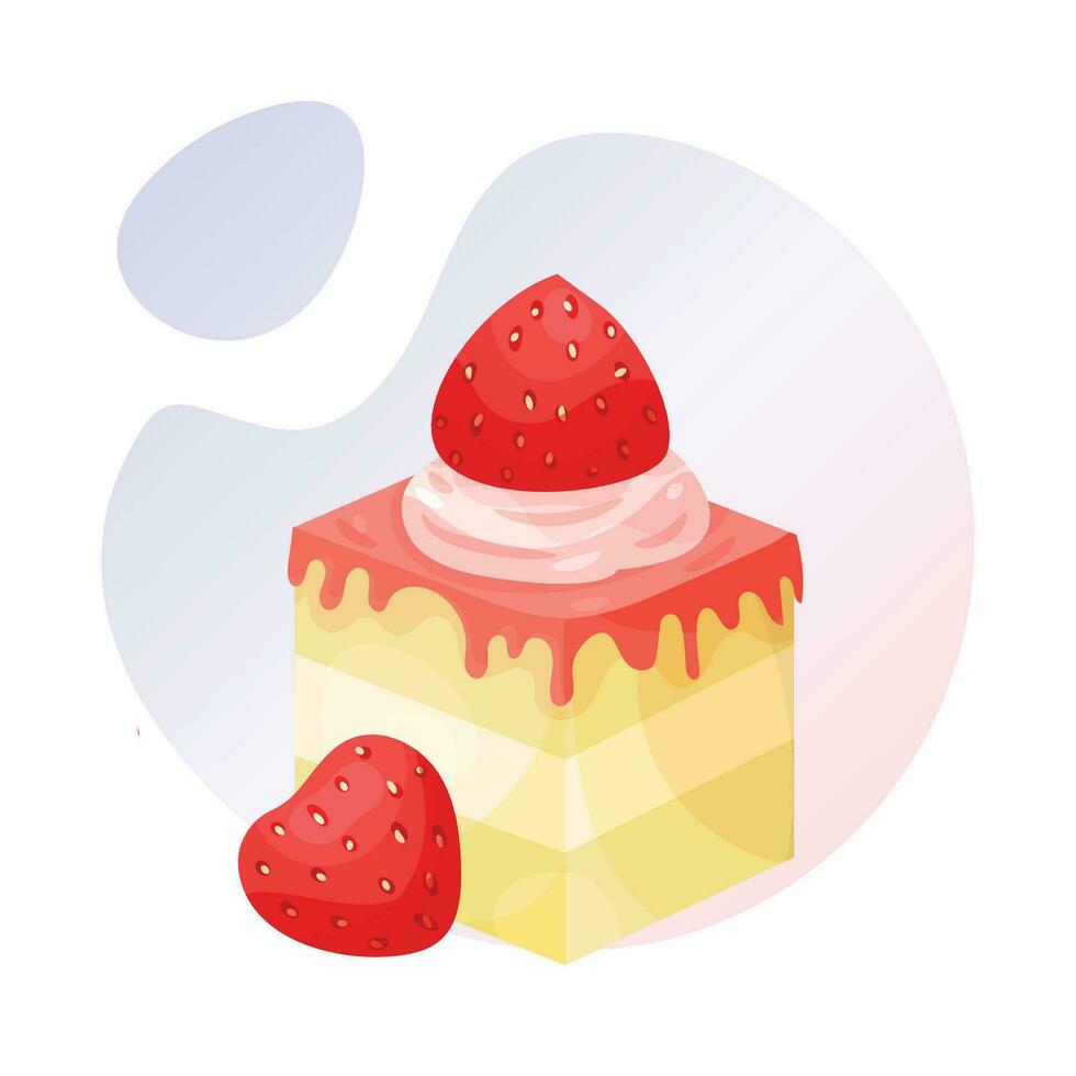 Cake and bake sticker set of illustration vector