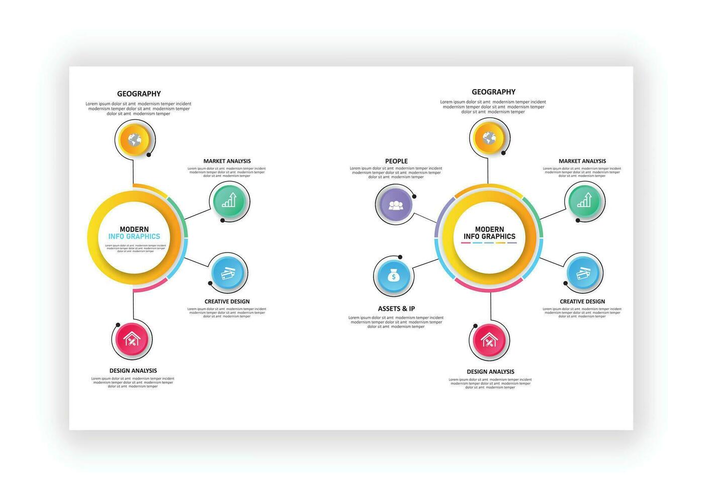 Business infographics template design with vector