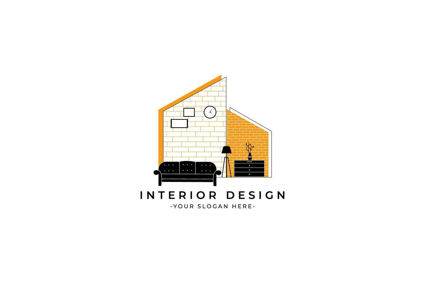minimalista mueble marca negocio empresa logo diseño ilustración vector