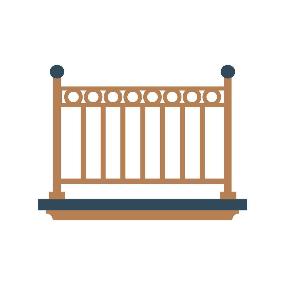 balcony railing or handrails illustration vector