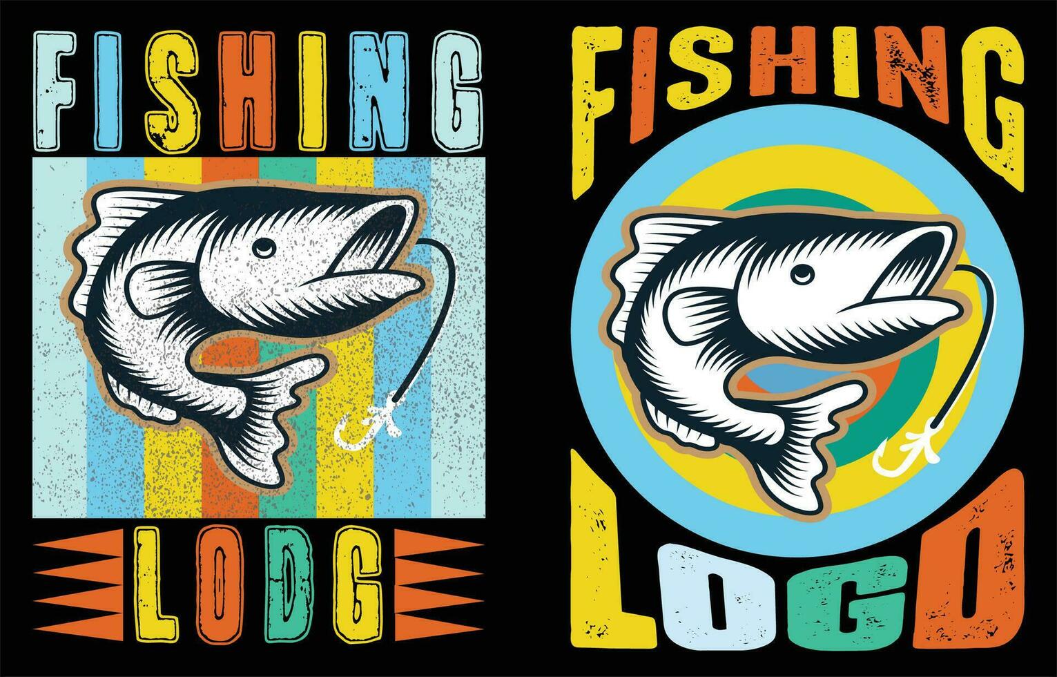 Fishing t shirt design black t shirt vector