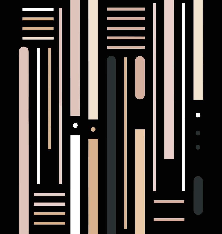 abstract black and white line on black background vector, in the style of repetitive, light pink and dark beige, ogham scripts, geometry-inspired, modern vector