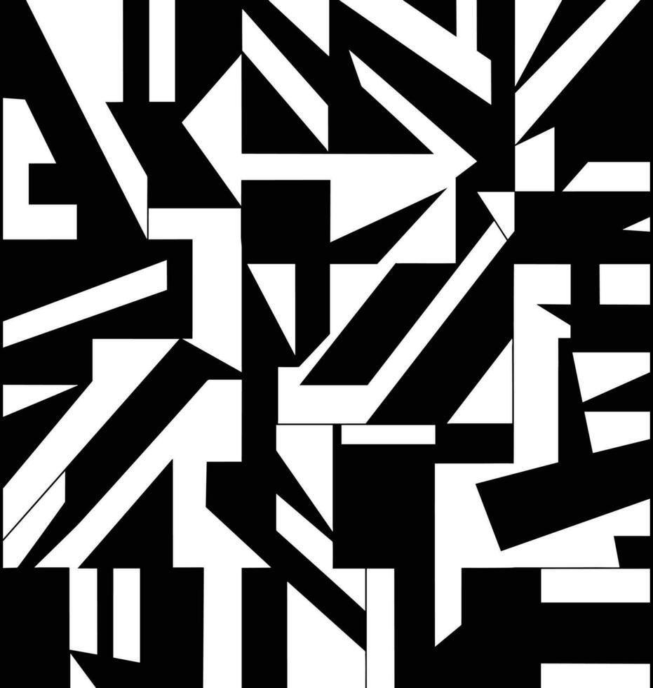 abstract stripes pattern stock vector  graphic design, in the style of cubist geometries, dark white and black