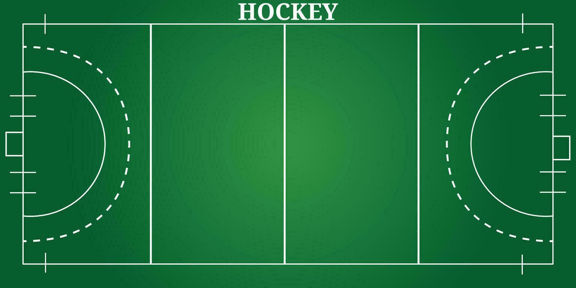 hockey campo, táctica junta, parte superior ver vector