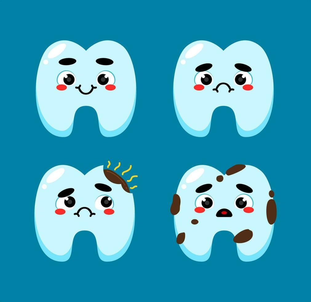 linda dental mascota ilustración colocar. dental salud temática vector ilustración.