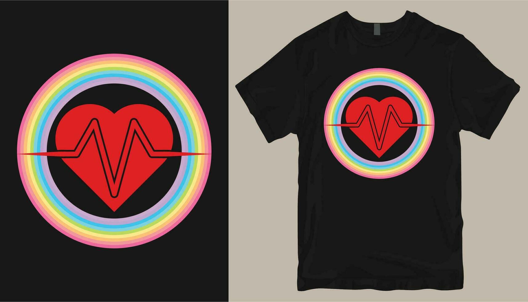 mundo corazón día diseño t camisa. corazón tarjeta diseño. vector