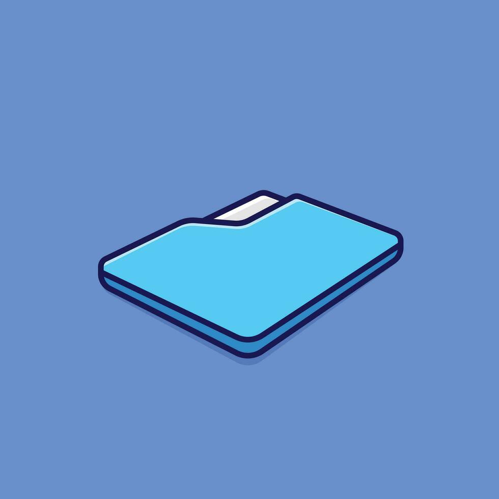 Folder simple cartoon vector illustration office tools concept icon isolated