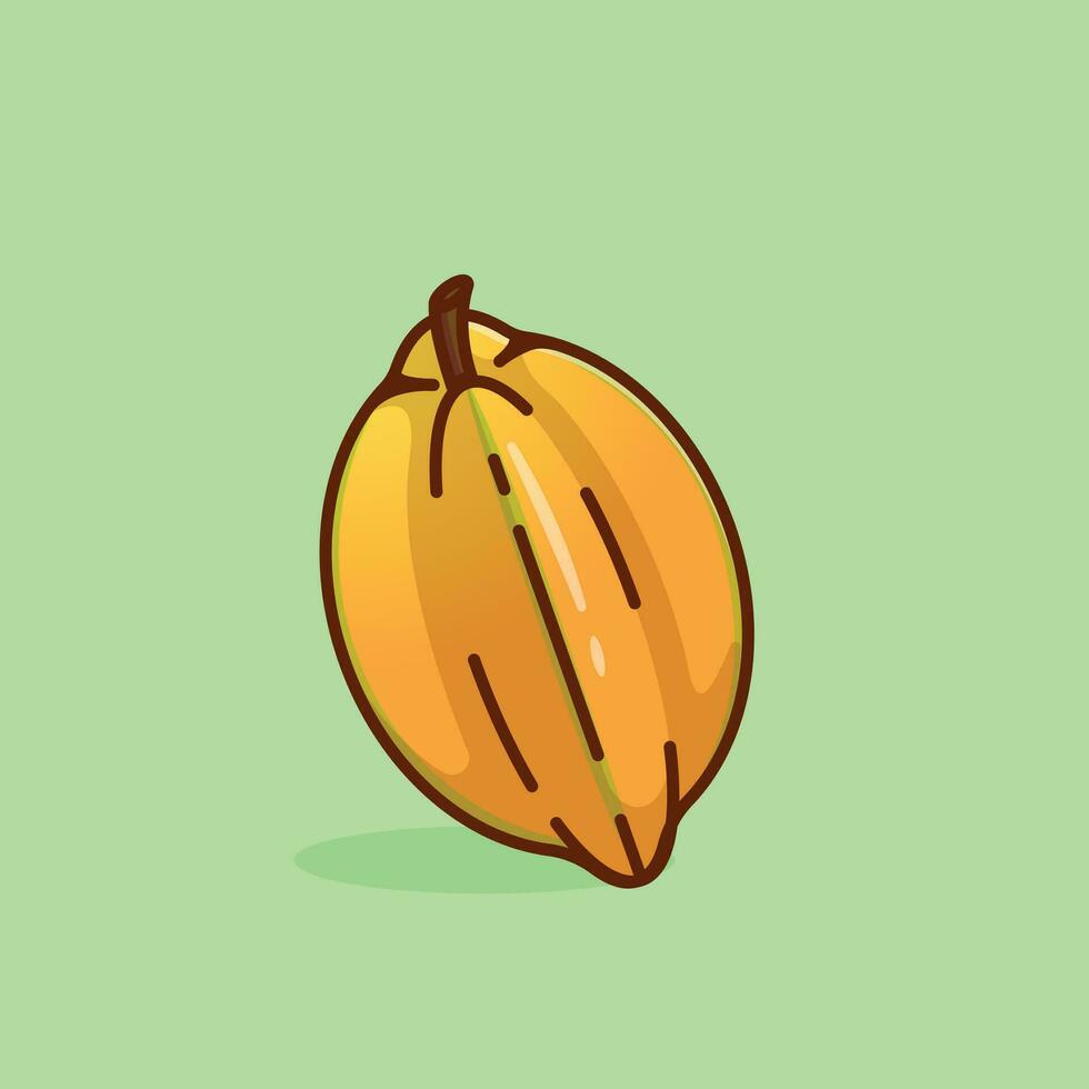 Starfruit simple cartoon vector illustration fruit nature concept icon isolated
