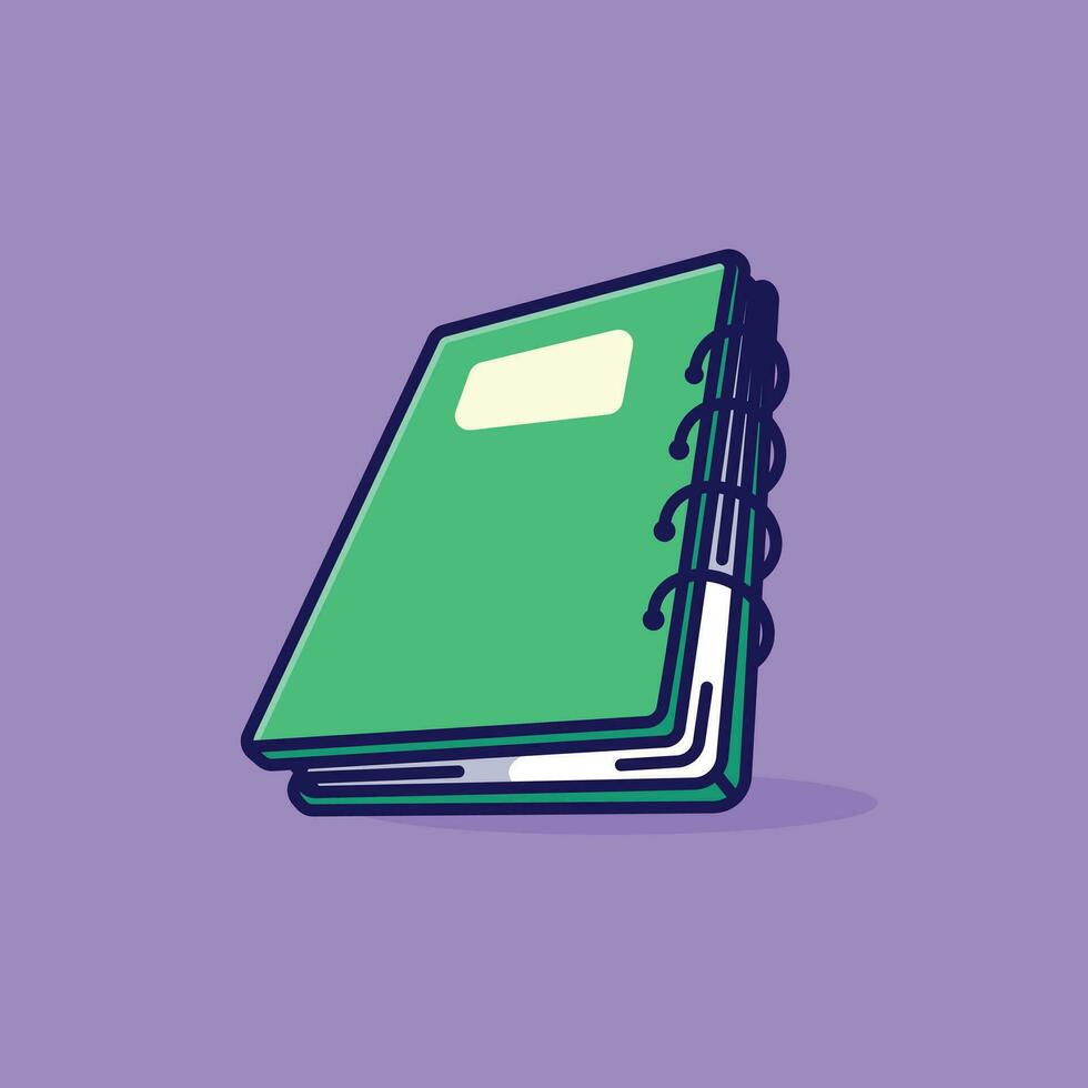 Notebook simple cartoon vector illustration education tools concept icon isolated