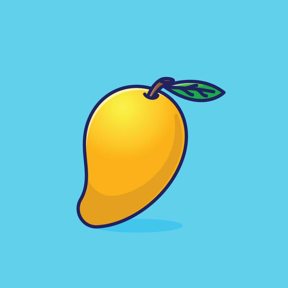Mango simple cartoon vector illustration fruit nature concept icon isolated