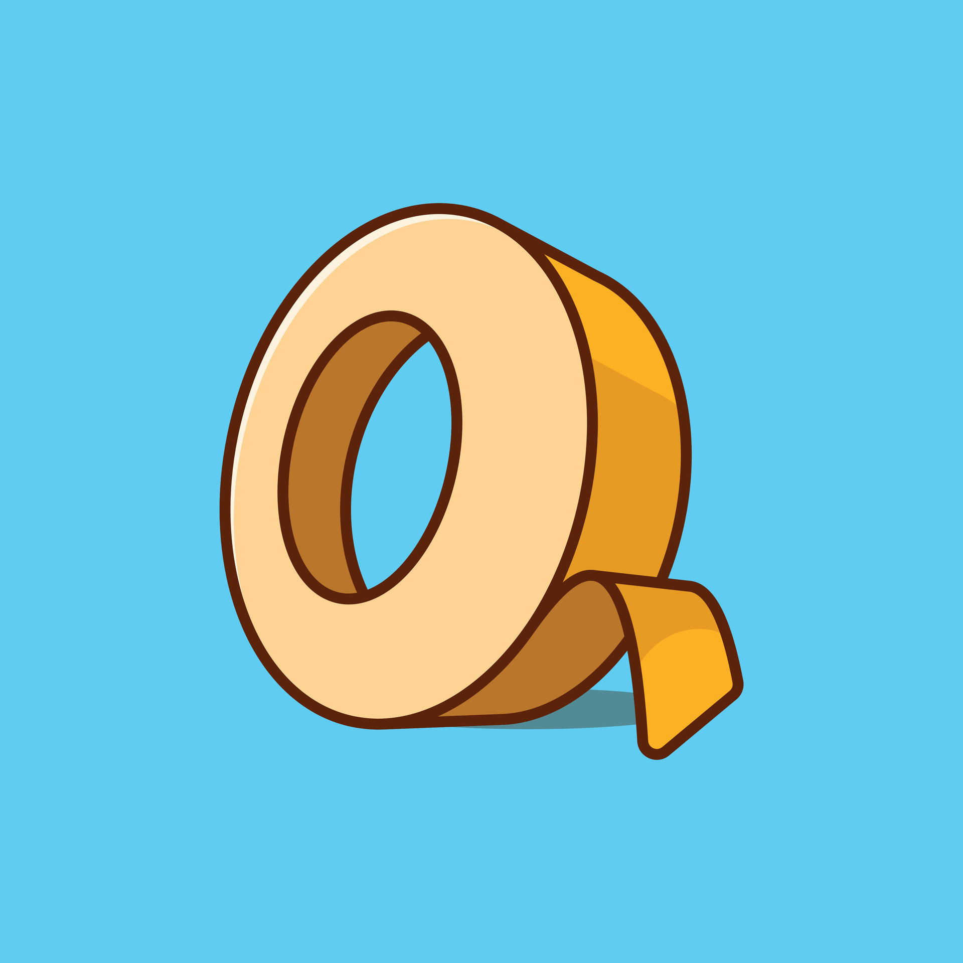 Tape simple cartoon vector illustration object education concept icon