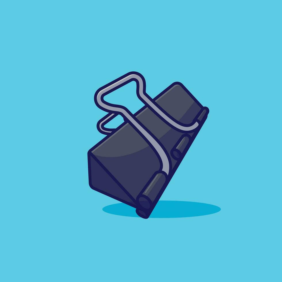 Binder clip simple cartoon vector illustration education tools concept icon isolated