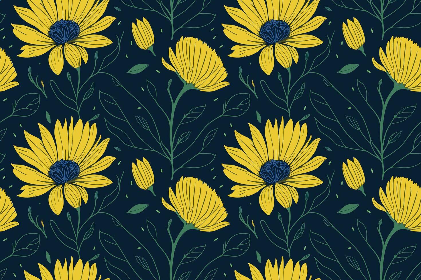 floral vector repetido sin costura modelo diseño para tela y fondo de pantalla