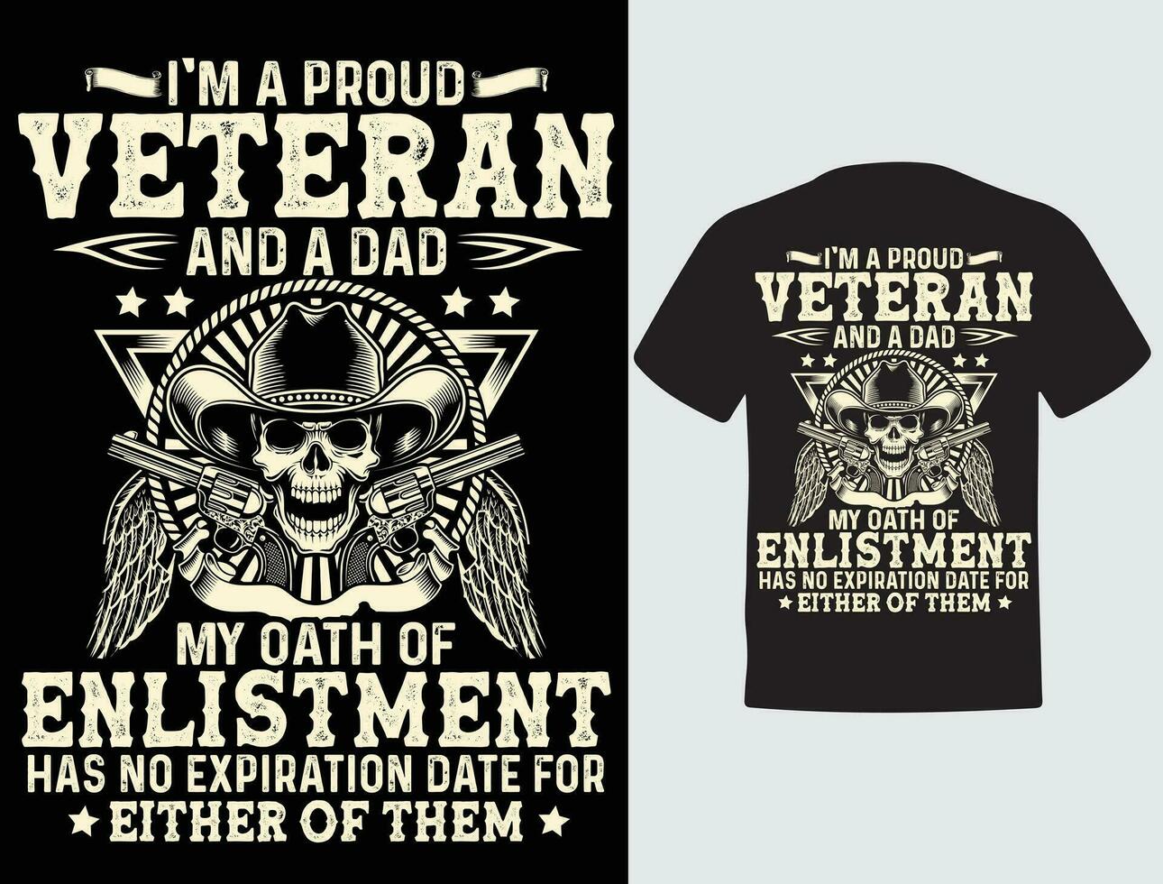 Proud Veteran T-shirt Design vector