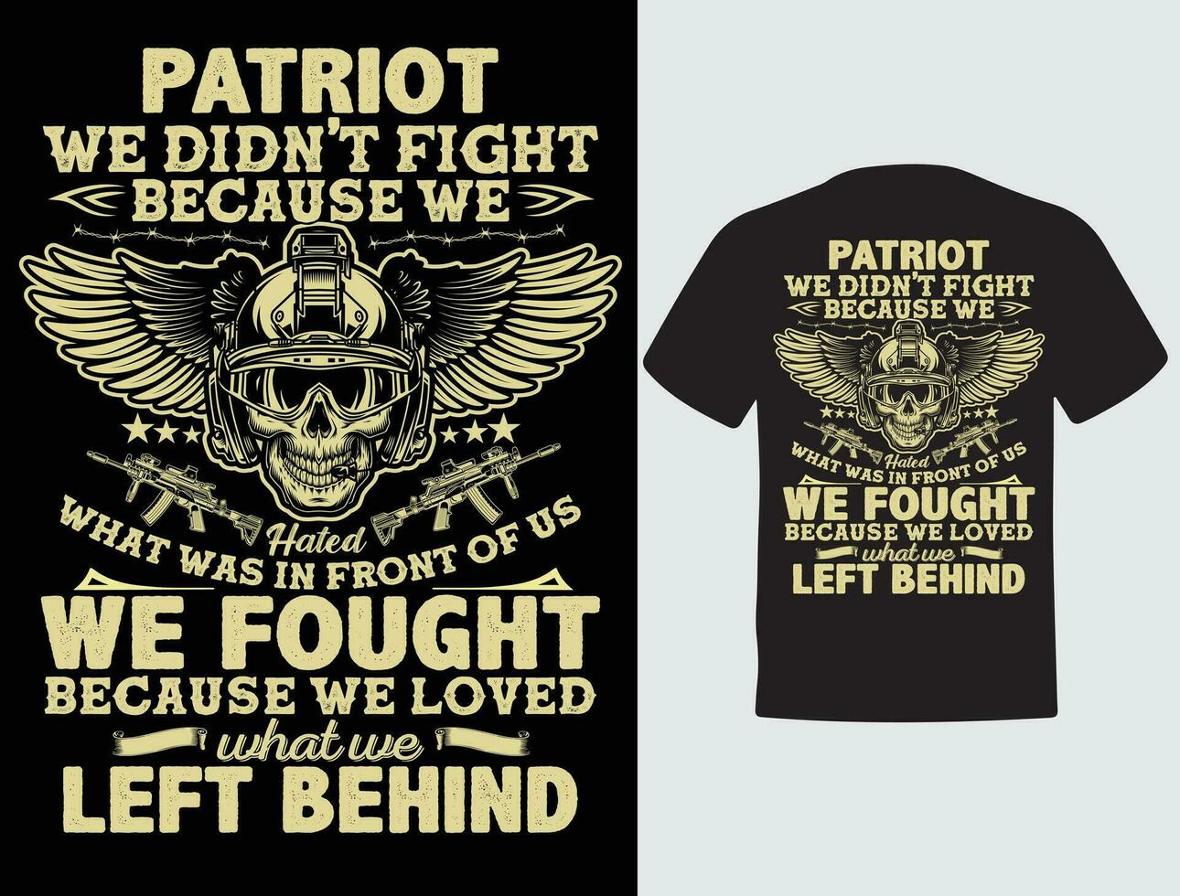 Patriot Veteran Graphic Typography T-shirt Design vector