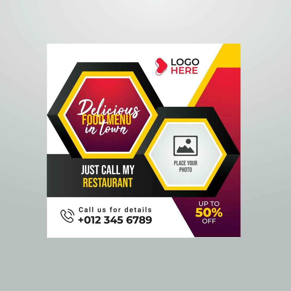 Creative and Modern Social Media Post Template Design vector