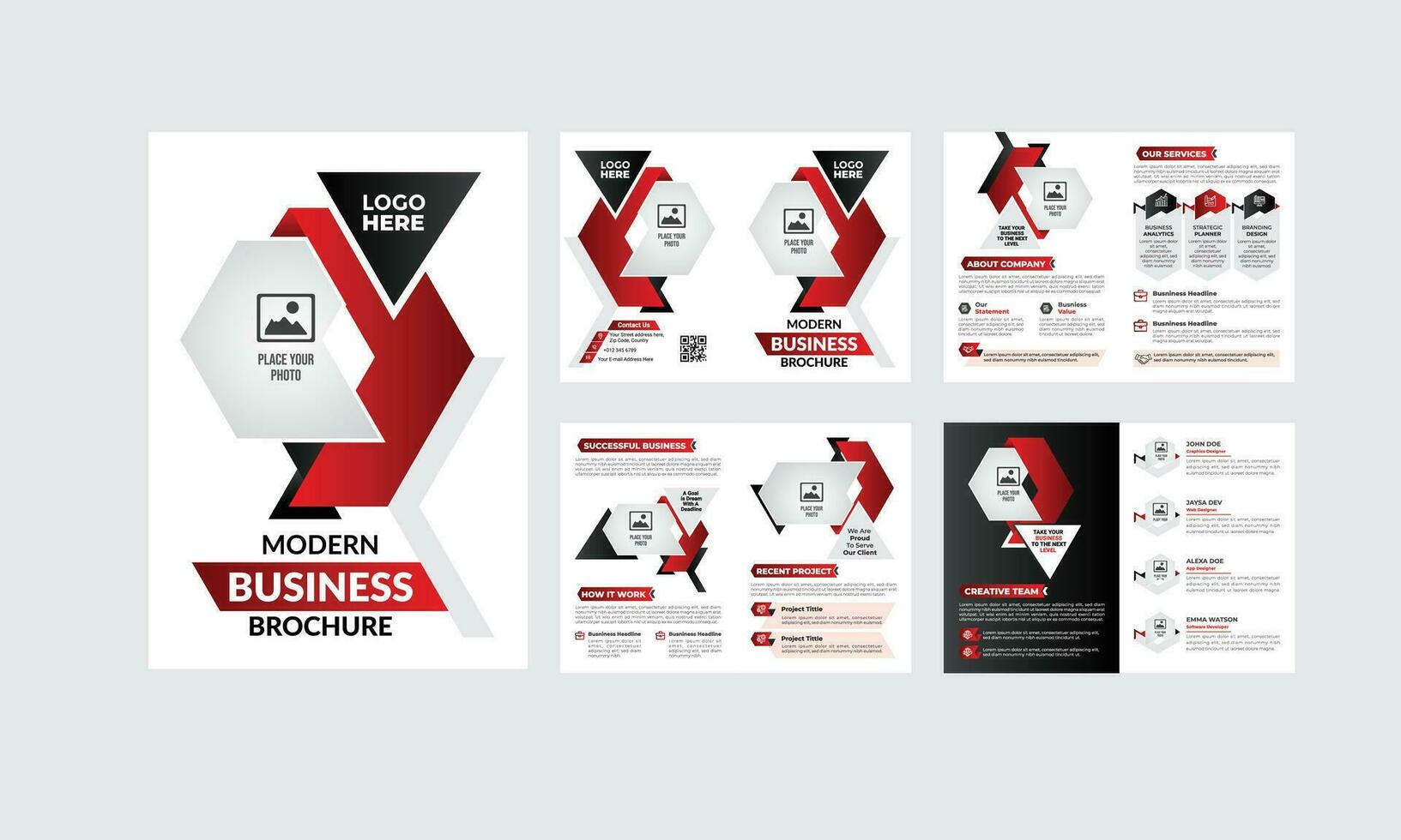 Modern multipurpose business brochure template design vector
