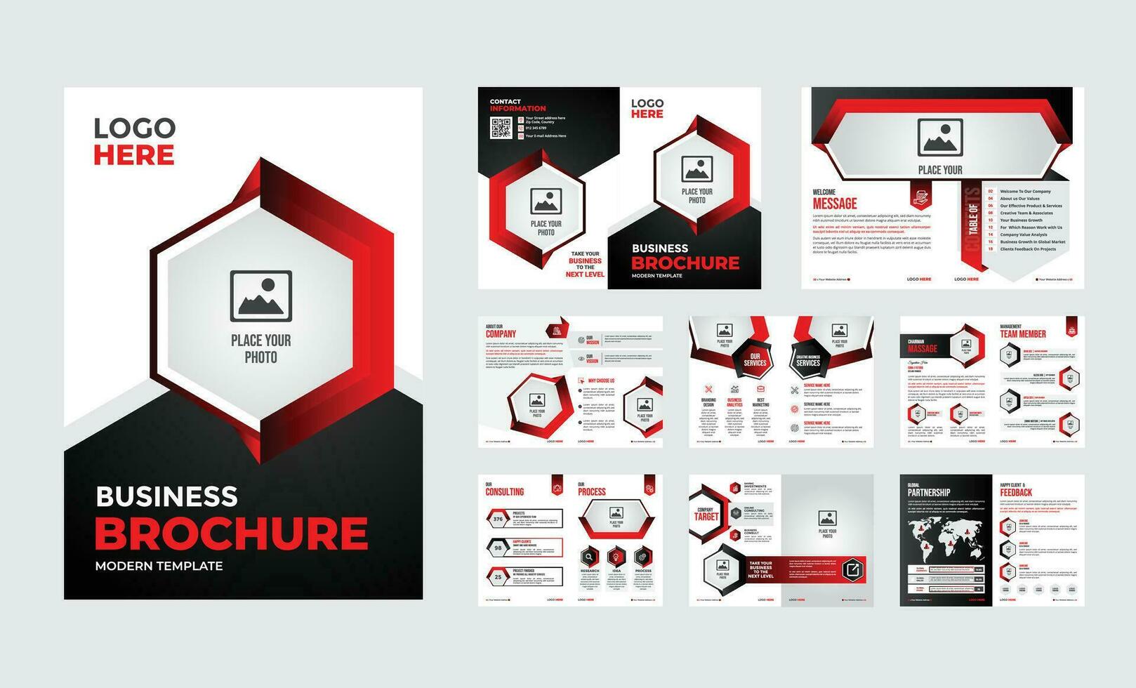 Modern multipurpose business brochure template design vector