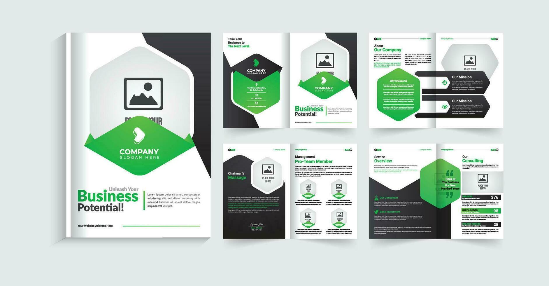 creative and modern multipurpose bifold brochure template design vector