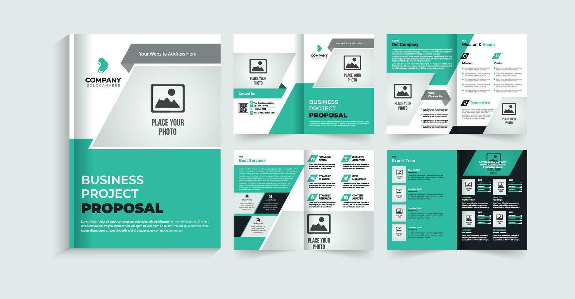 creative and modern multipurpose bifold brochure template design vector
