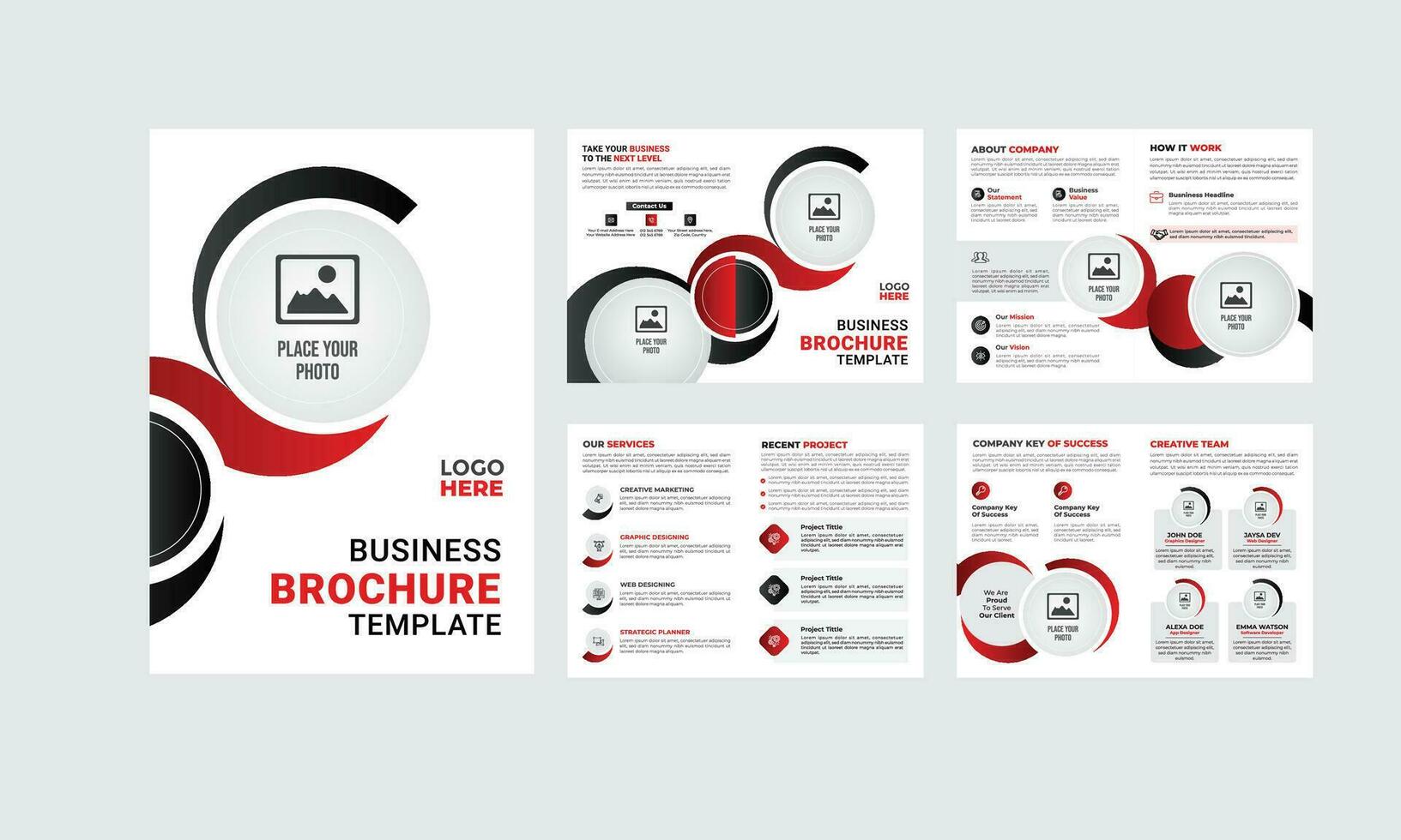 Modern multipurpose business brochure template design vector