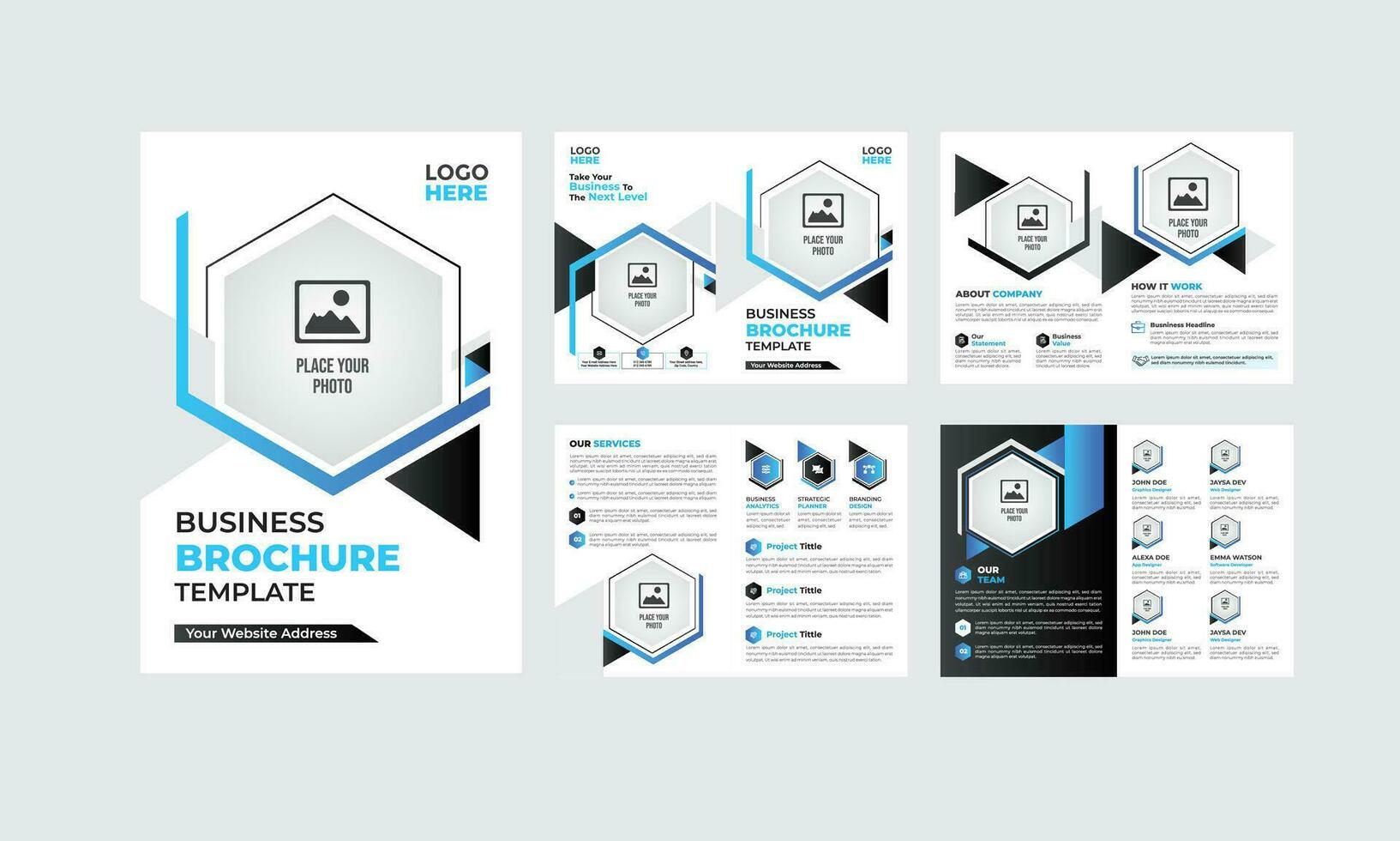 Modern multipurpose business brochure template design vector