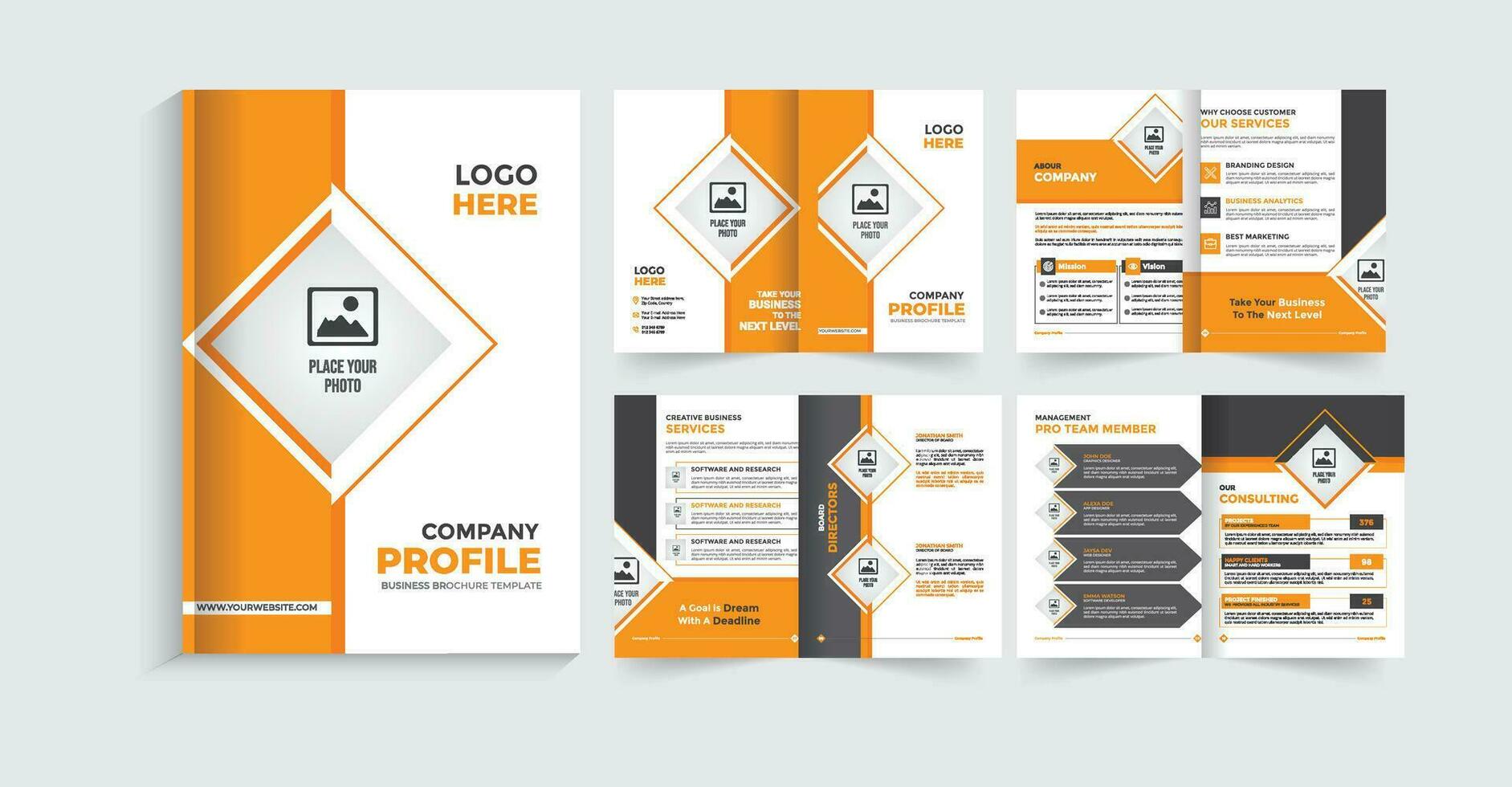 creative and modern multipurpose bifold brochure template design vector